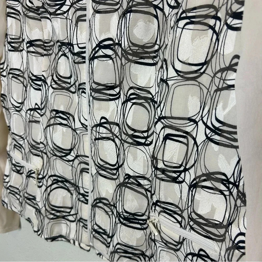 Ravel Silk Zip Up Blouse Size Small - Picture 6 of 7